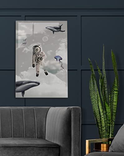 Acrylic Modern Art Astronaut Series - Acrylic Wall Art NFT - Picture Photo Printing Artwork - Multiple Size Options (ASTRO011) (Wide 20"x 30" Height)