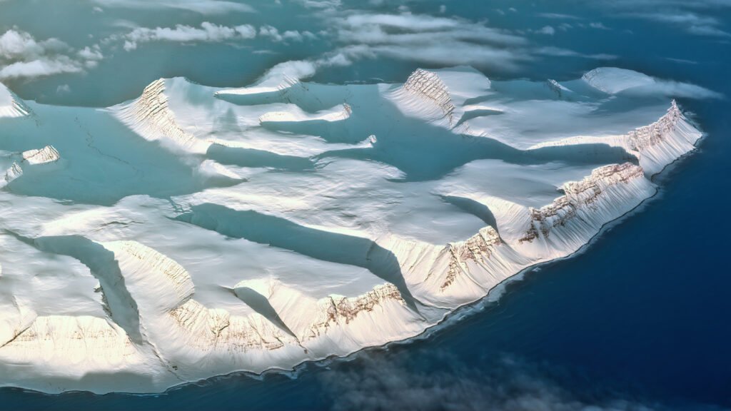 aerial photography glacier 1