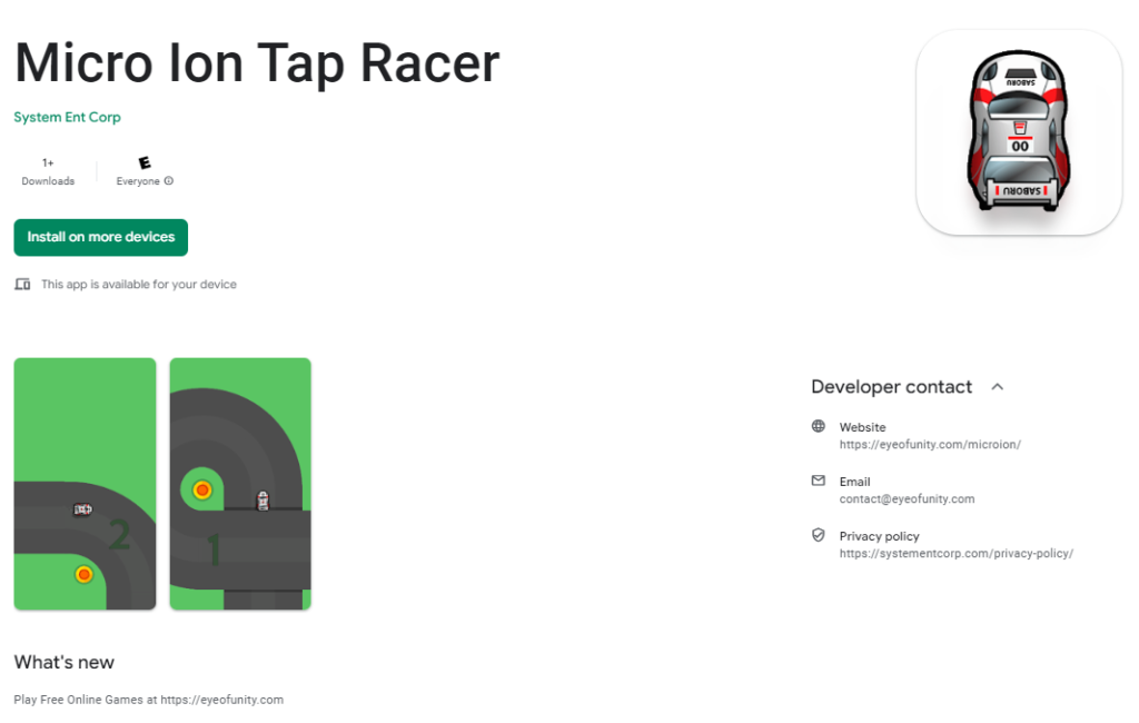 micro ion racer on the google play store