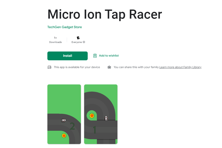 micro ion tap racer game by eye of unity games