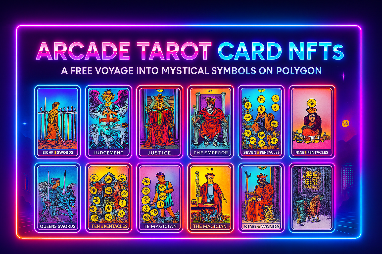 arcade tarot card nfts a free voyage into mystical symbols on polygon