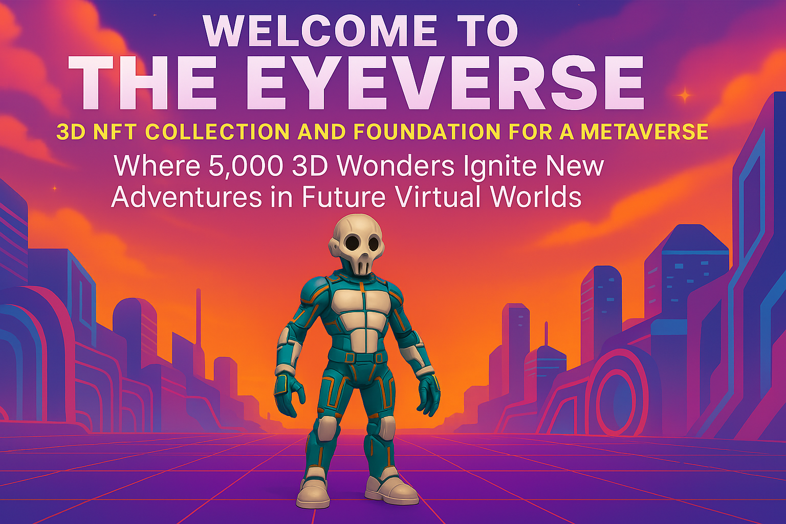 welcome to the eyeverse 3d nft collection where 5,000 3d wonders ignite new adventures in future virtual worlds 3