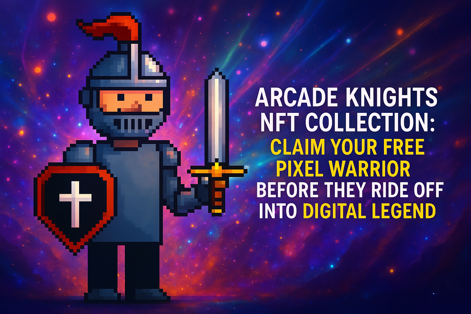 arcade knights nft collection claim your free pixel warrior before they ride off into digital legend