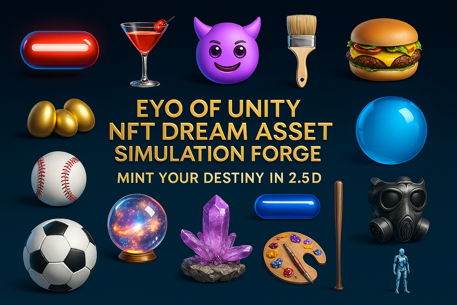 eye of unity nft dream asset simulation forge mint your destiny in 2.5d