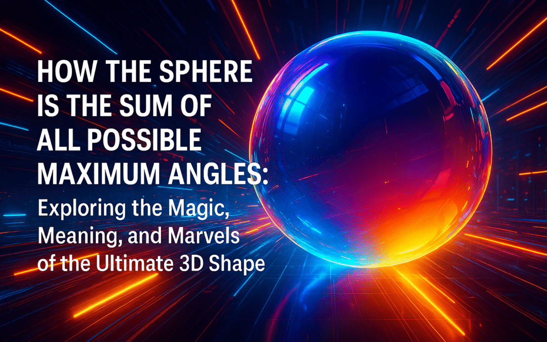 how the sphere is the sum of all possible maximum angles exploring the magic, meaning, and marvels of the ultimate 3d shape