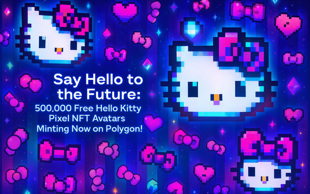 say hello to the future 500,000 free hello kitty pixel nft avatars minting now on polygon!