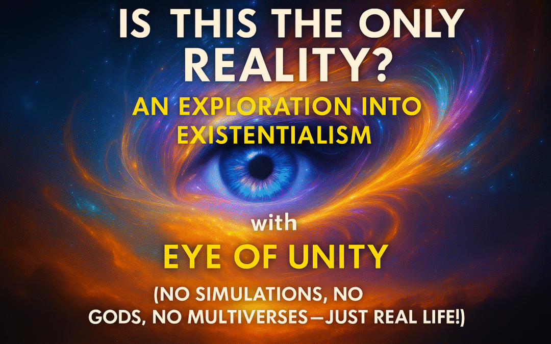 Is This the Only Reality An Exploration into Existentialism with Eye of Unity (No Simulations, No Gods, No Multiverses—Just Real Life!)